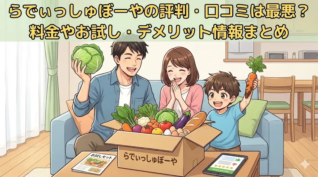 らでぃっしゅぼーやの評判・口コミは最悪？料金やお試し・デメリット情報まとめ