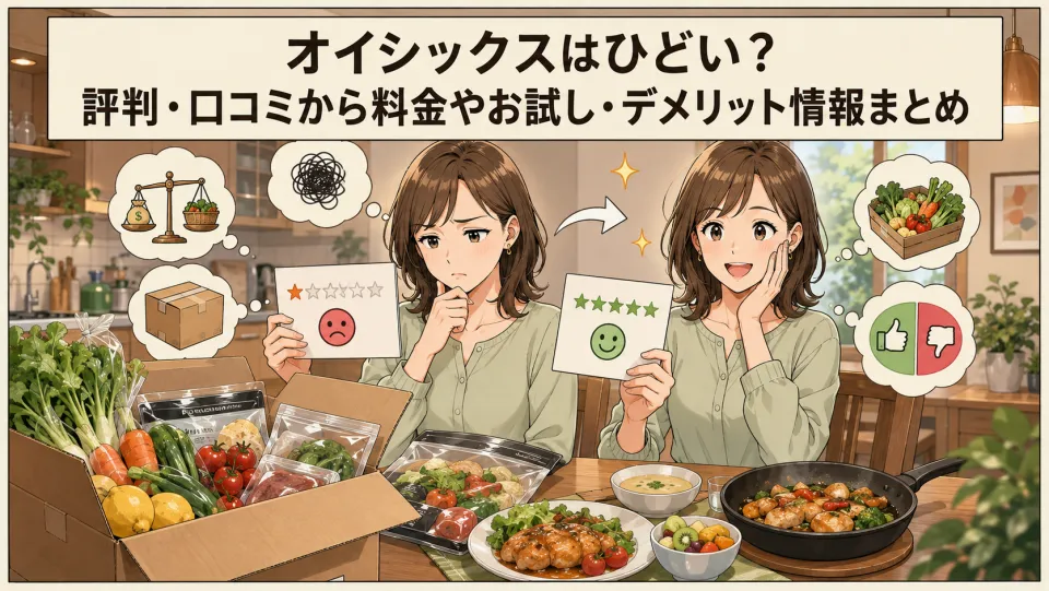 オイシックスはひどい？評判・口コミから料金やお試し・デメリット情報